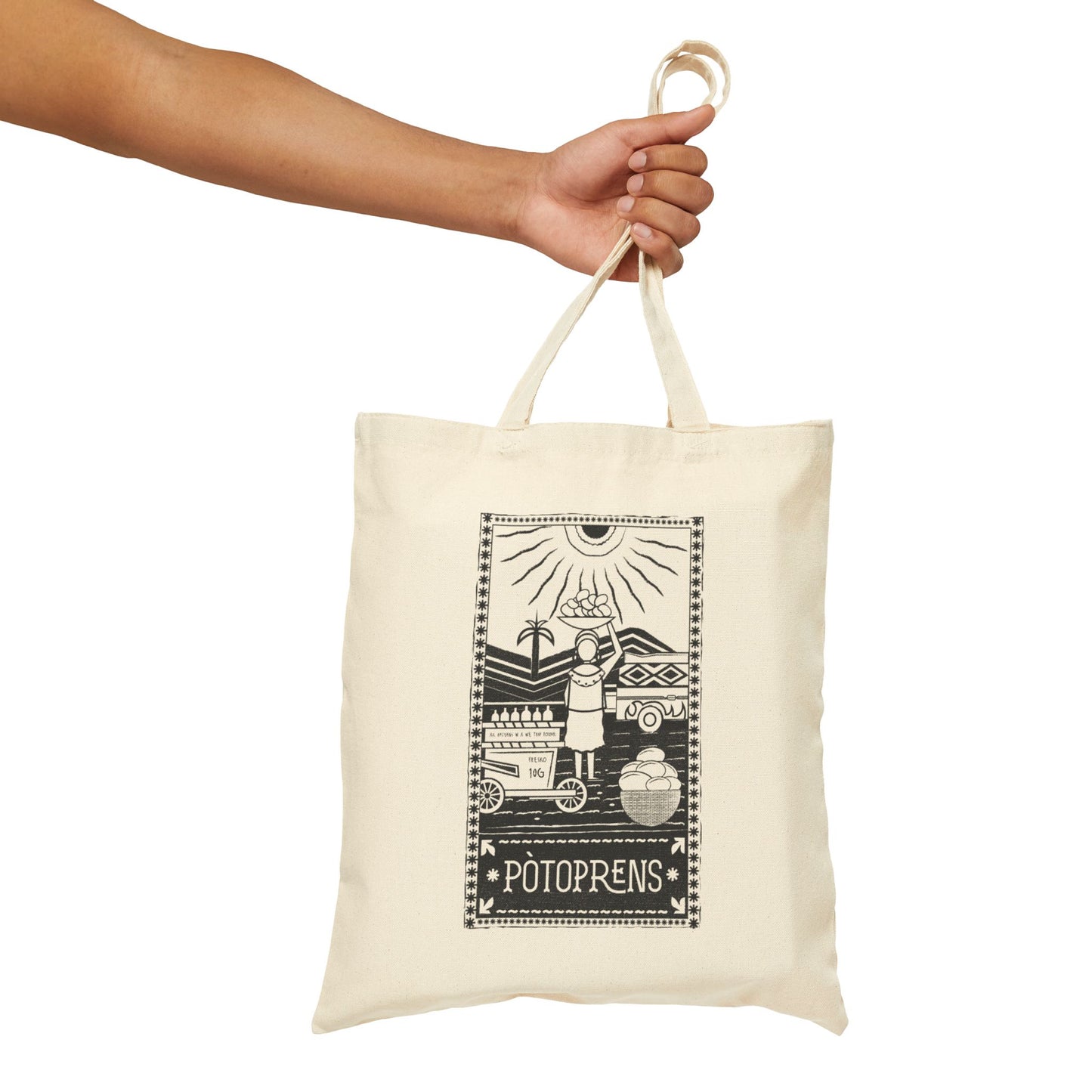 Pòtoprens - Port-au-Prince Cotton Canvas Tote Bag