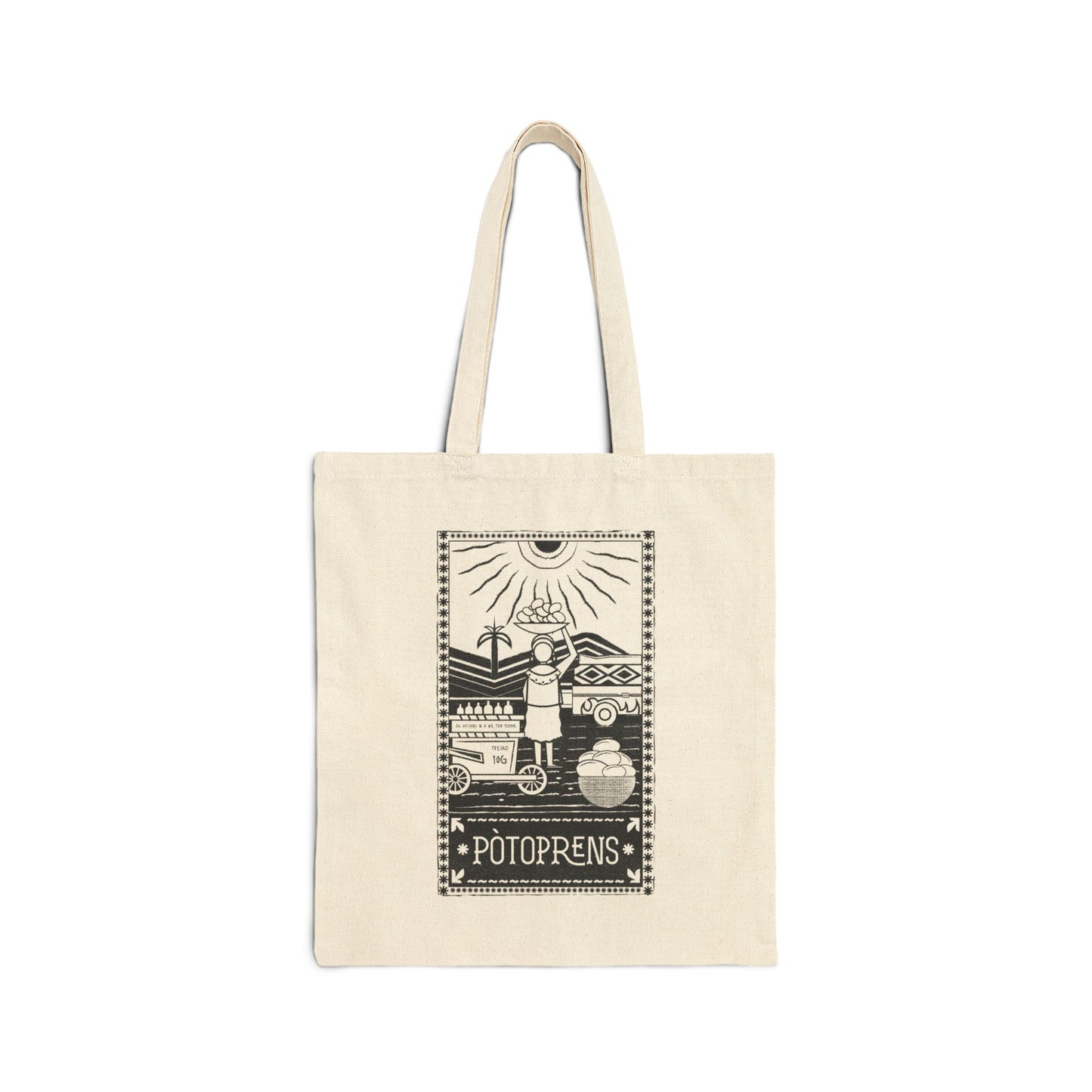 Pòtoprens - Port-au-Prince Cotton Canvas Tote Bag
