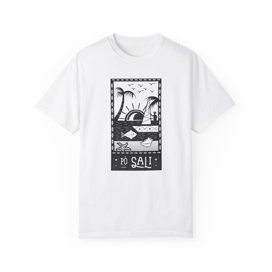 Pòsali - Unisex Garment-Dyed T-Shirt - Vintage Graphic Tee for Bohemian Style and Art Lovers