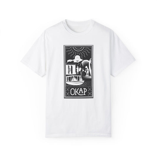 OKap - Unisex Garment-Dyed T-Shirt - Vintage Graphic Tee for Bohemian Style and Art Lovers