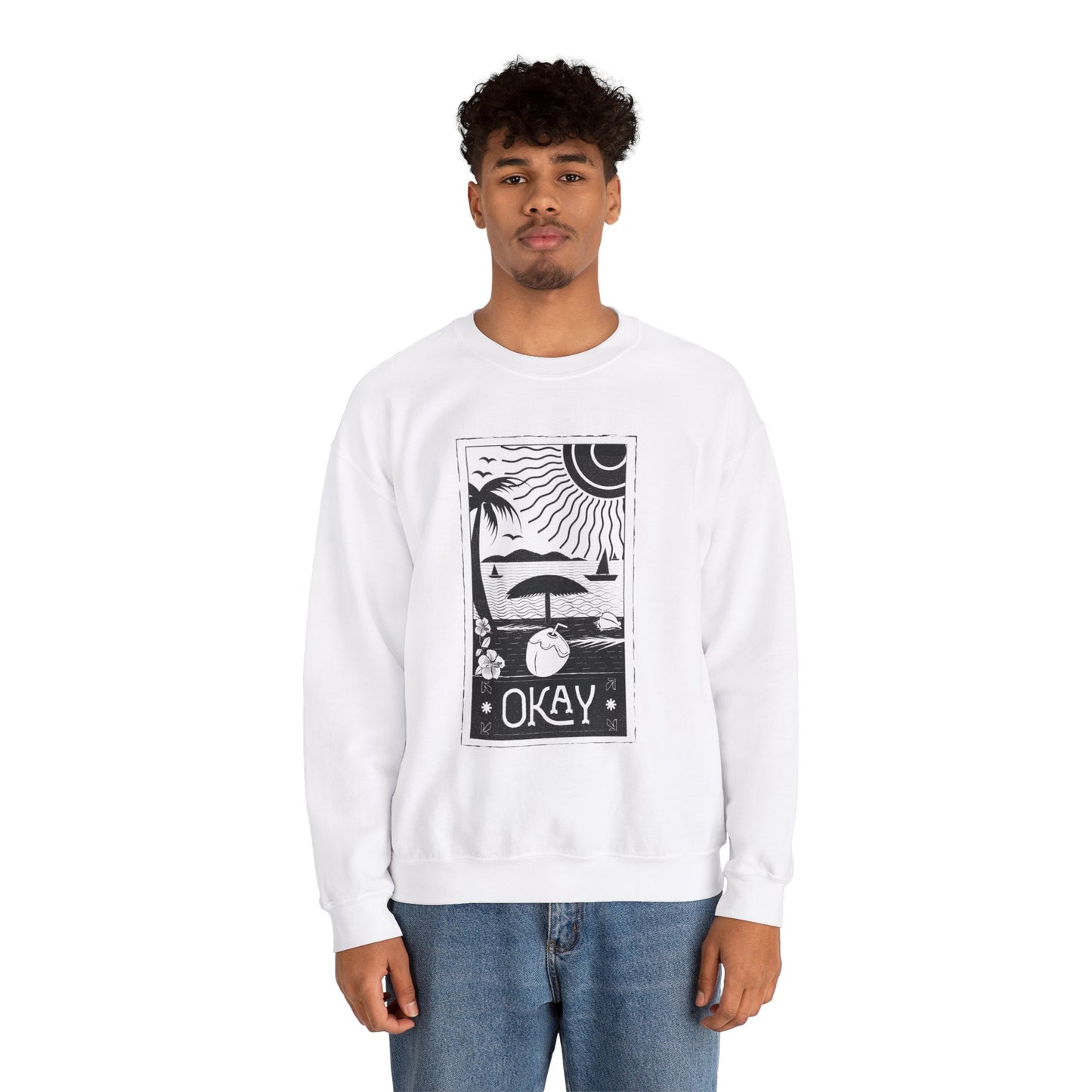 Okay - LesCayes Unisex Heavy Blend™ Crewneck Sweatshirt
